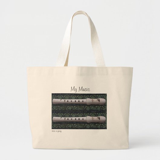 Muziektas voor recorder - Aanpassen Grote Tote Bag (Voorkant)