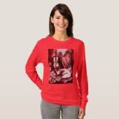 MUZIEKTE MET OWL, rood, wit T-shirt (Voorkant volledig)
