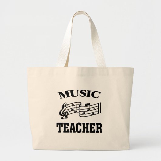 MUZIEKTEACHER GROTE TOTE BAG (Voorkant)