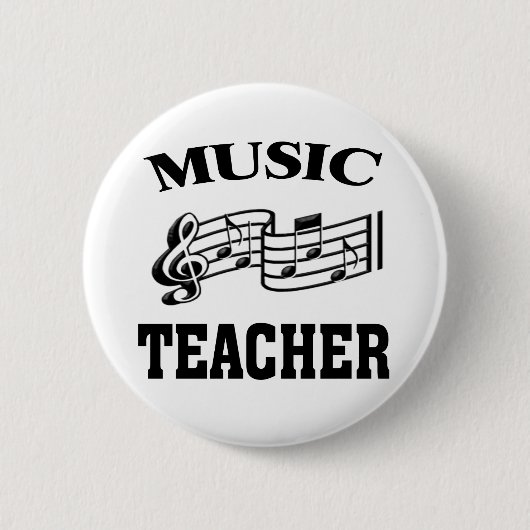 MUZIEKTEACHER RONDE BUTTON 5,7 CM (Voorkant)
