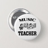 MUZIEKTEACHER RONDE BUTTON 5,7 CM (Voorkant /achterkant)