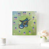 Muziektekenklok Vierkante Klok (Huis)