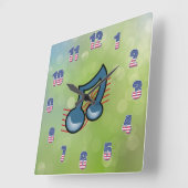 Muziektekenklok Vierkante Klok (Hoek)