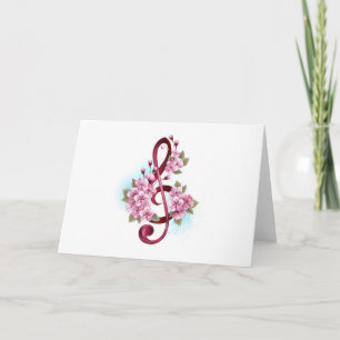 Muziektekiemen met Sakura bloemen