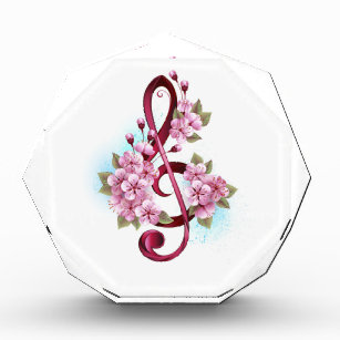 Muziektekiemen met Sakura bloemen Acryl Prijs