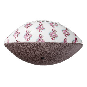 Muziektekiemen met Sakura bloemen American Football