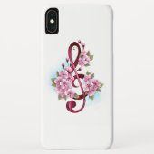 Muziektekiemen met Sakura bloemen Case-Mate iPhone Case (Achterkant)