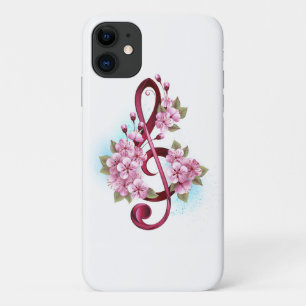 Muziektekiemen met Sakura bloemen Case-Mate iPhone Case