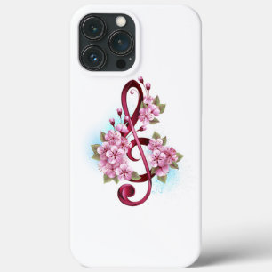 Muziektekiemen met Sakura bloemen Case-Mate iPhone Case
