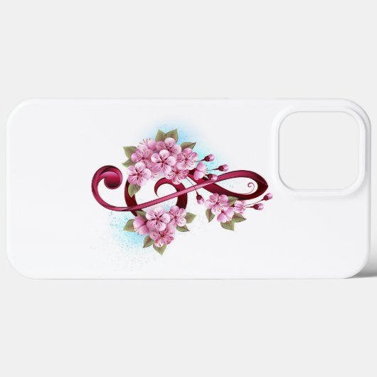 Muziektekiemen met Sakura bloemen Case-Mate iPhone Case (Achterkant (horizontaal))
