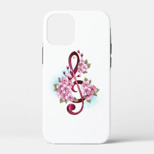 Muziektekiemen met Sakura bloemen Case-Mate iPhone Case (Achterkant)