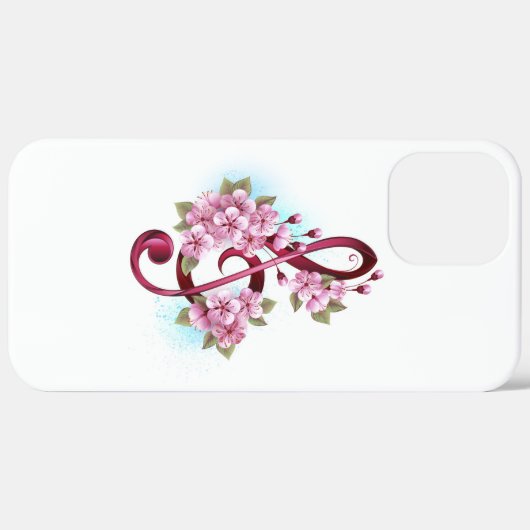 Muziektekiemen met Sakura bloemen Case-Mate iPhone Case (Achterkant / Rechts)