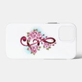 Muziektekiemen met Sakura bloemen Case-Mate iPhone Case (Achterkant (horizontaal))
