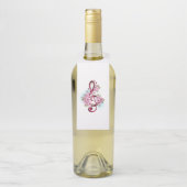 Muziektekiemen met Sakura bloemen Flessenhanger (Op fles)