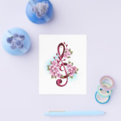 Muziektekiemen met Sakura bloemen Flyer (Enkel)