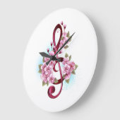 Muziektekiemen met Sakura bloemen Grote Klok (Hoek)