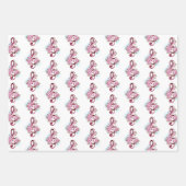 Muziektekiemen met Sakura bloemen Inpakpapier Vel (Voorkant 2)