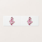 Muziektekiemen met Sakura bloemen Kaart (Buitenkant ongevouwen)