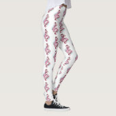 Muziektekiemen met Sakura bloemen Leggings (Rechts)