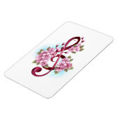 Muziektekiemen met Sakura bloemen Magneet (Linkerzijde)