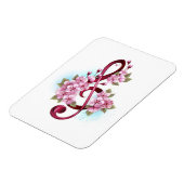 Muziektekiemen met Sakura bloemen Magneet (Linkerzijde)