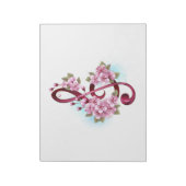 Muziektekiemen met Sakura bloemen Notitieblok (Linkerzijde)