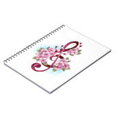 Muziektekiemen met Sakura bloemen Notitieboek (Linkerzijde)