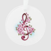 Muziektekiemen met Sakura bloemen Ornament (voorkant)