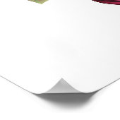 Muziektekiemen met Sakura bloemen Poster (Hoek)