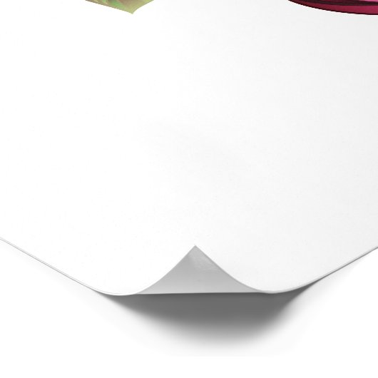 Muziektekiemen met Sakura bloemen Poster (Hoek)