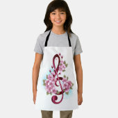 Muziektekiemen met Sakura bloemen Schort (Insitu)