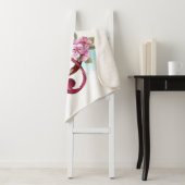 Muziektekiemen met Sakura bloemen Sherpa Deken (In situ)