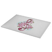 Muziektekiemen met Sakura bloemen Snijplank (Hoek)