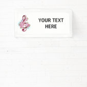 Muziektekiemen met Sakura bloemen Spandoek (Insitu)