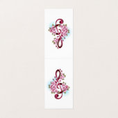 Muziektekiemen met Sakura bloemen Visitekaartje (Buitenkant ongevouwen)