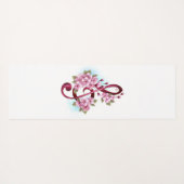 Muziektekiemen met Sakura bloemen Yogamat (Achterkant (horizontaal))