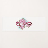 Muziektekiemen met Sakura bloemen Yogamat (Voorkant (horizontaal))