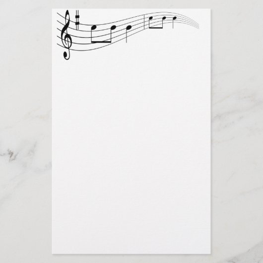 Muziektekst Briefpapier (Voorkant)