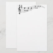 Muziektekst Briefpapier (Voorkant / Achterkant)