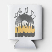 Muziektekst met vinylplaat blikjeskoeler (Achterkant)