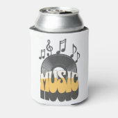 Muziektekst met vinylplaat blikjeskoeler (Blikje Achterkant)