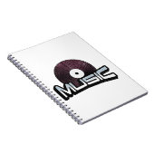 Muziektekst met vinylplaat notitieboek (Rechterzijde)