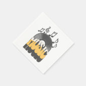 Muziektekst met vinylplaat servet (Hoek)