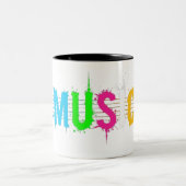 Muziektekst ontkent kleurrijke Mok (Center)