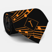 MUZIEKTENOTIESTALLEN | Monogram Stropdas (Opgerold)