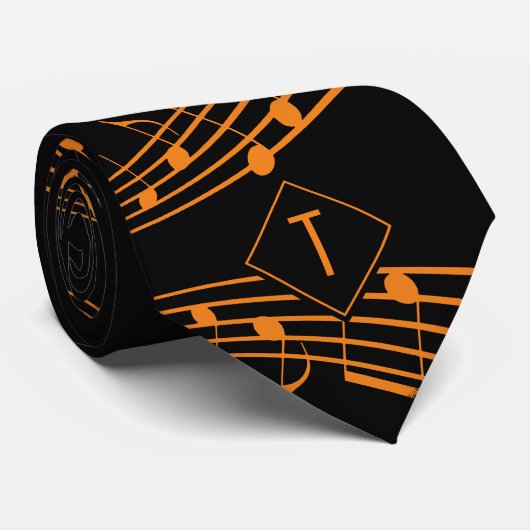 MUZIEKTENOTIESTALLEN | Monogram Stropdas (Opgerold)