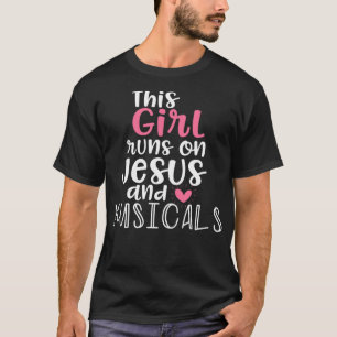 Muziektheater Gifts Teen Girl loopt op Jesus Musi T-shirt