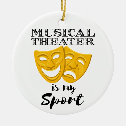 Muziektheater is mijn sport keramisch ornament (Voorkant)