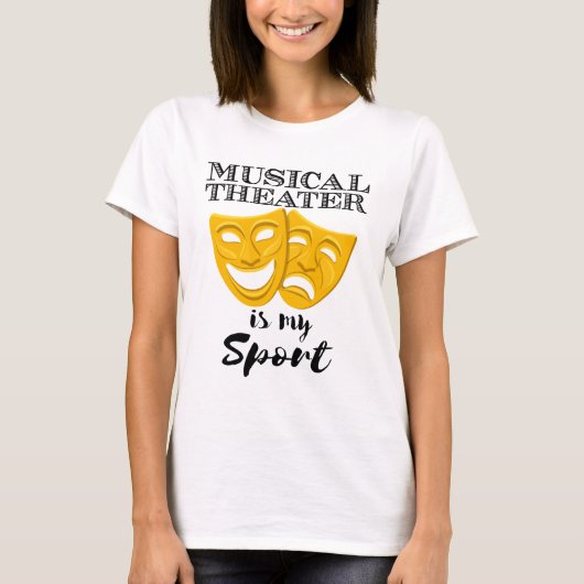 Muziektheater is mijn sport t-shirt (Voorkant)