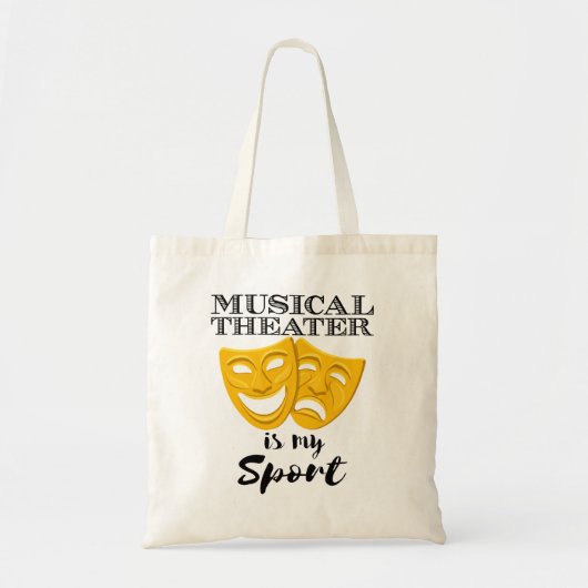 Muziektheater is mijn sport tote bag (Voorkant)